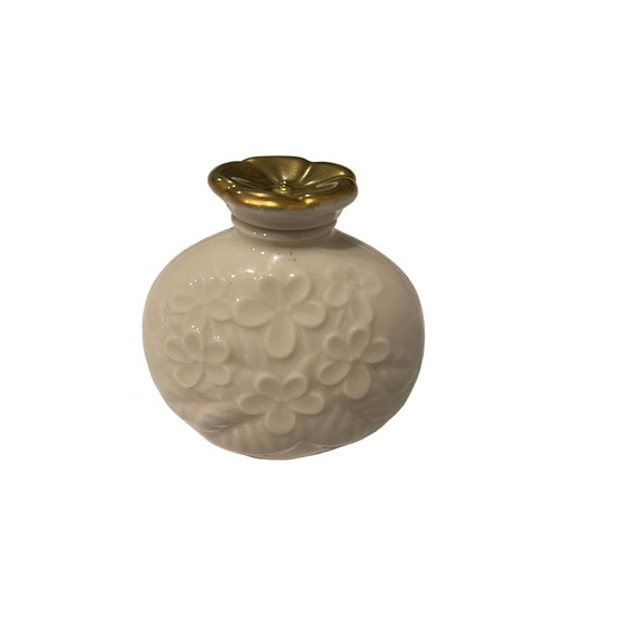 Vintage‎ Lenox Essence Porcelain Perfume Bottle Embossed Floral Design - Picture 1 of 6